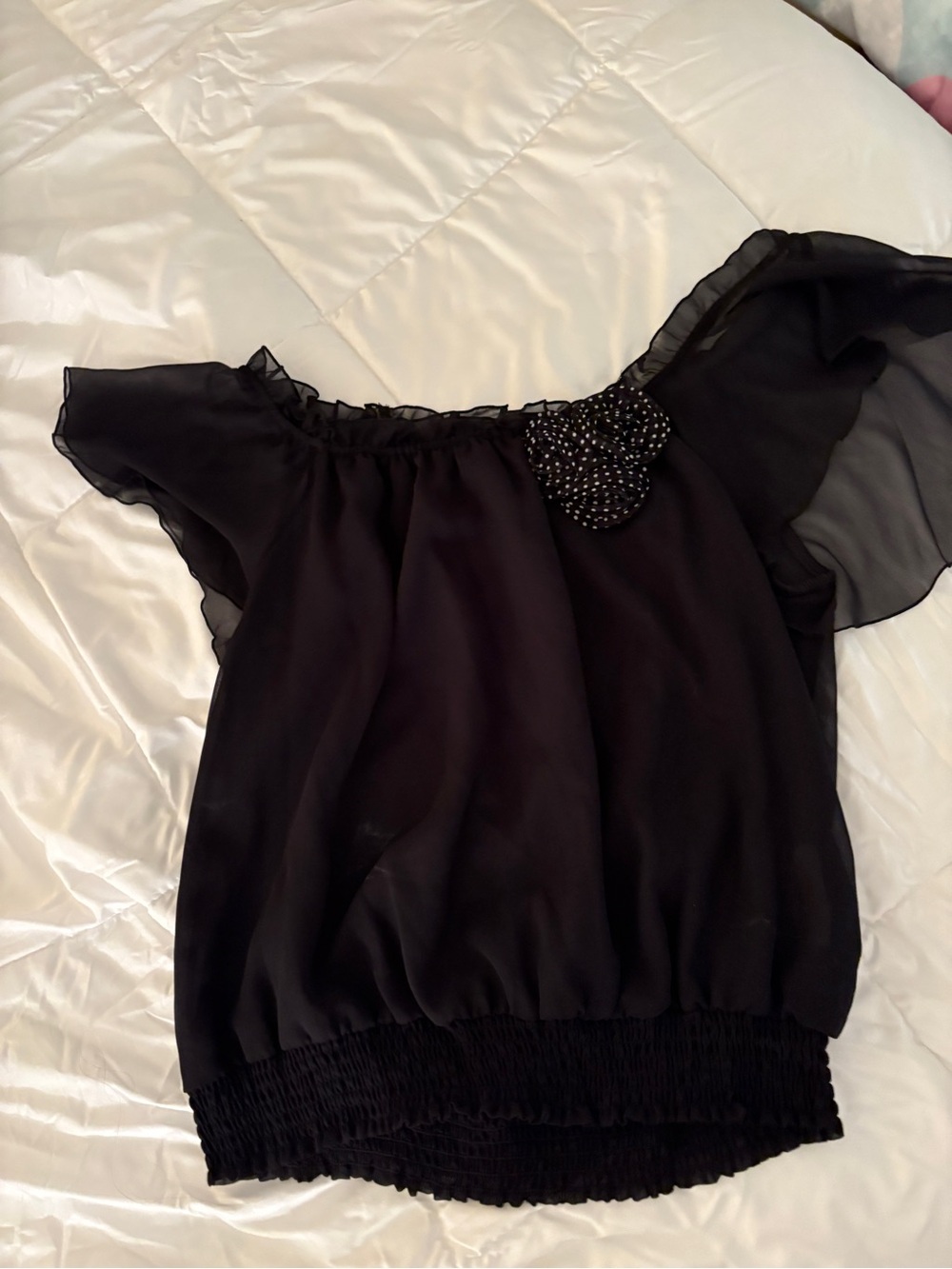 Black off the shoulder XL blouse